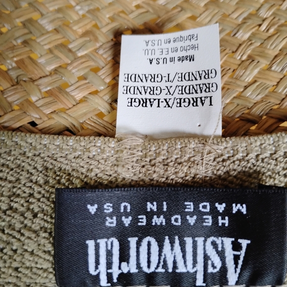 Ashworth Natural Straw Hat With Golf Design - Picture 6 of 7